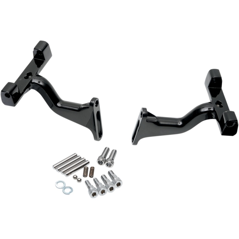 DRAG SPECIALTIES Passenger Footboard Raised Mount – Black Passenger Floorboard Mounts for Dressers