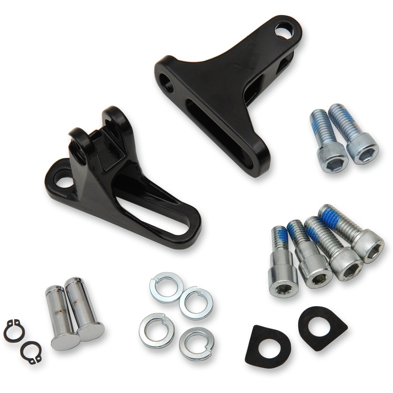 DRAG SPECIALTIES Passenger Footpeg Mount – Black – FLT Short Passenger Footpeg Mount Kit