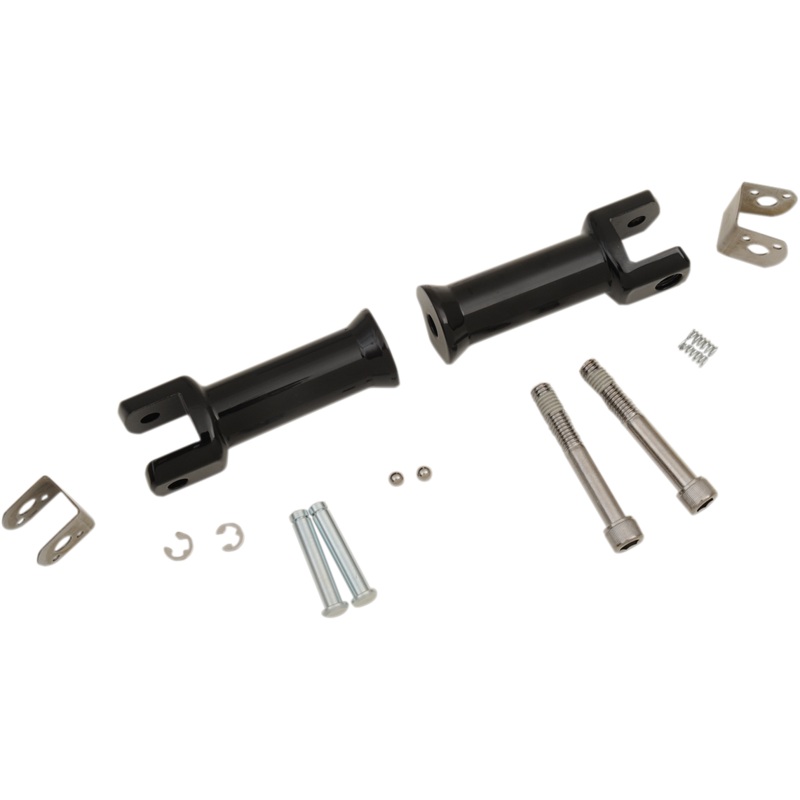 DRAG SPECIALTIES Passenger Peg Mount – Black – Softail Passenger Footpeg Mount Kits