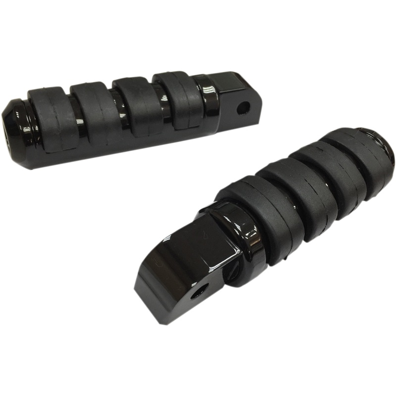 DRAG SPECIALTIES Passenger Soft-Ride Black Foot Pegs – Softail Foot Pegs
