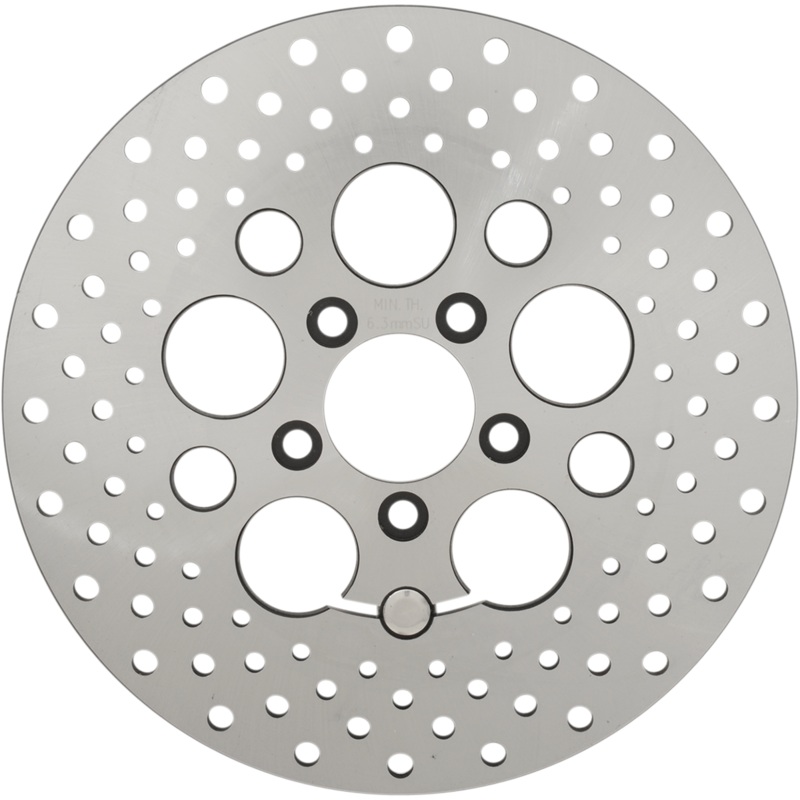 DRAG SPECIALTIES Rear Rotor – 11.5 Stainless Steel Drilled Brake Rotor