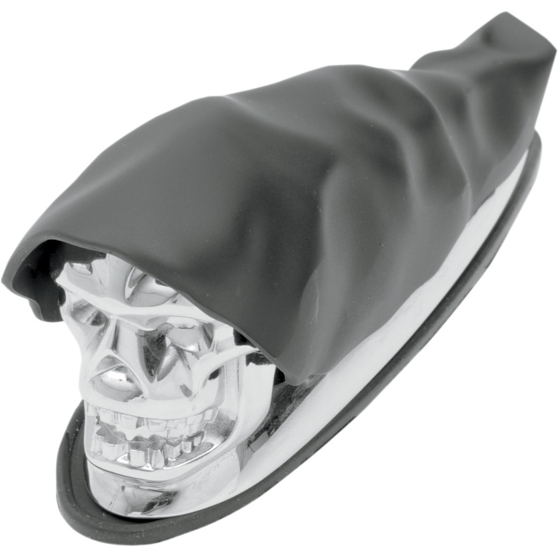 DRAG SPECIALTIES Shrouded Skull Fender Ornament Shrouded Skull Fender Ornament