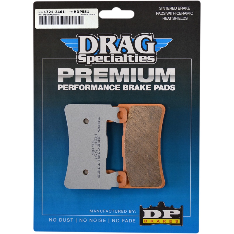 DRAG SPECIALTIES Sintered Brake Pads – Softail Sintered Metal Harley/Buell Brake Pads