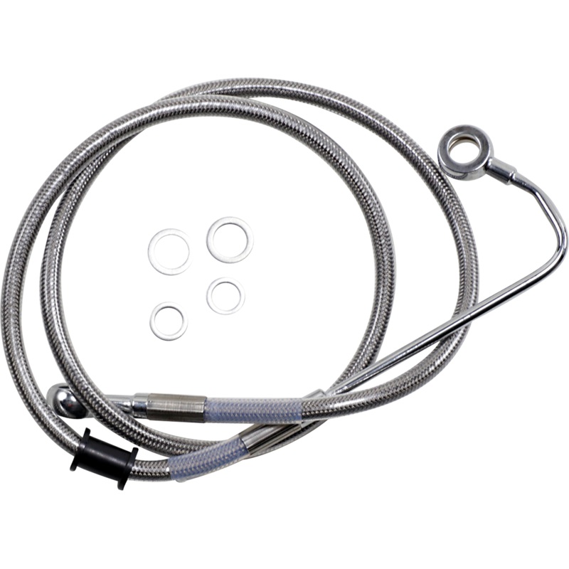 DRAG SPECIALTIES Brake Line – +4 – Stainless Steel – ’15-’17 Softail Extended Length Stainless Steel Brake Line