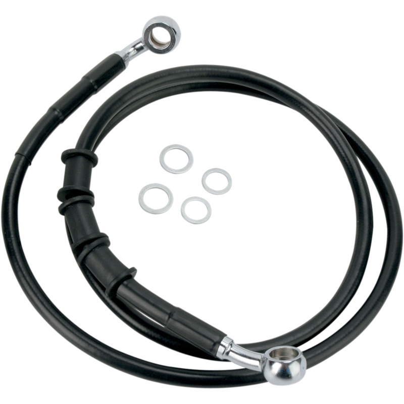 DRAG SPECIALTIES Brake Line – Black Stainless Steel Brake Line Kit
