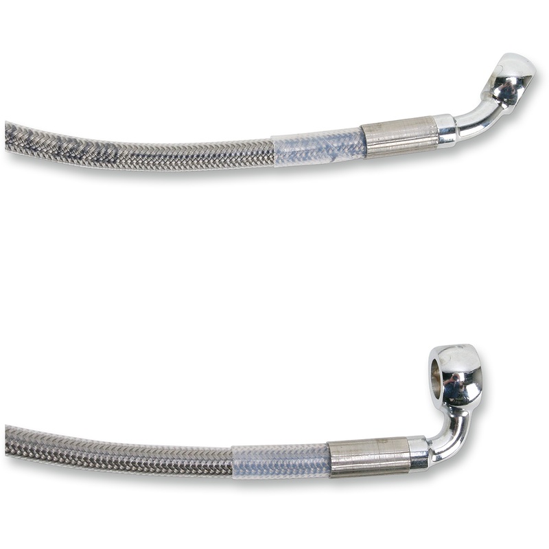 DRAG SPECIALTIES Brake Line – Front – +6 – Stainless Steel Extended Length Stainless Steel Brake Line Kit