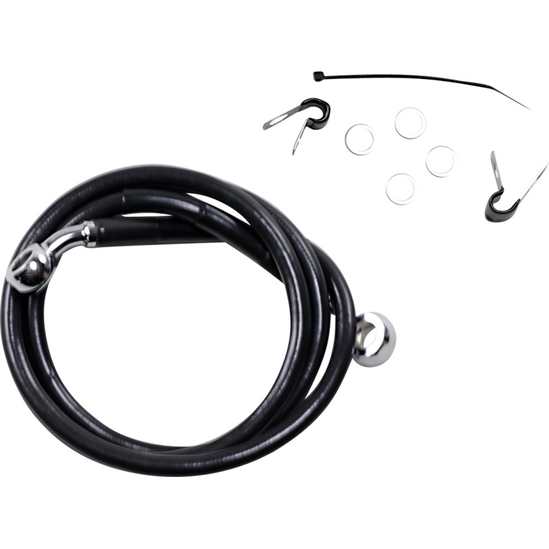 DRAG SPECIALTIES Brake Line – Front – Black – +2 – XL Extended Length Black Vinyl Brake Line Kit