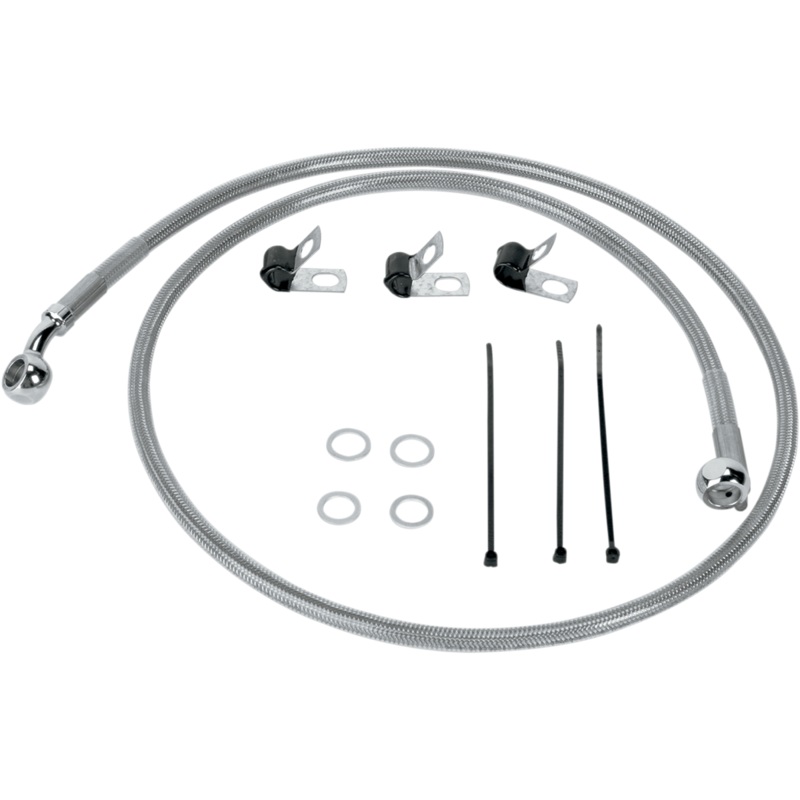 DRAG SPECIALTIES Brake Line – Front – FLST ’00-’07 Stainless Steel Brake Line Kit