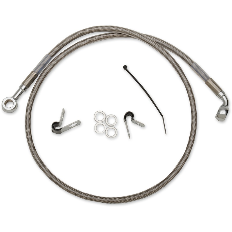 DRAG SPECIALTIES Brake Line – Front – XL883 Stainless Steel Brake Line Kit