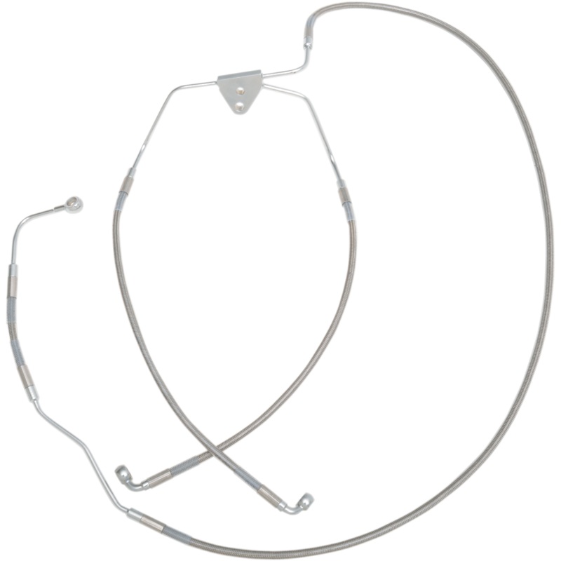 DRAG SPECIALTIES Brake Line – Lower Mid – ABS Stainless Steel Brake Line Kit