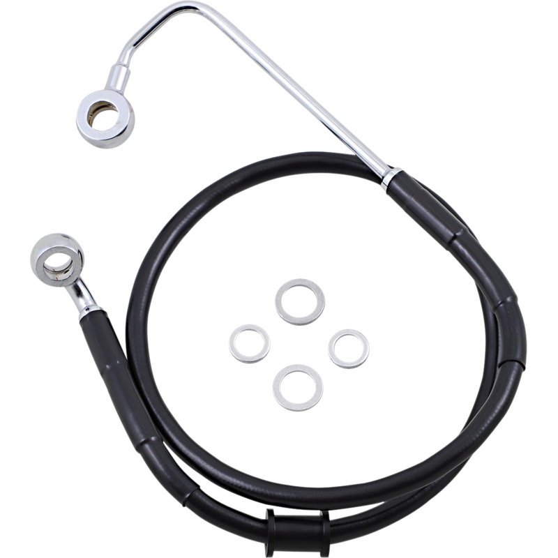 DRAG SPECIALTIES Brake Line – Softail ’15-’17 – Black Standard Length Brake Line Kit