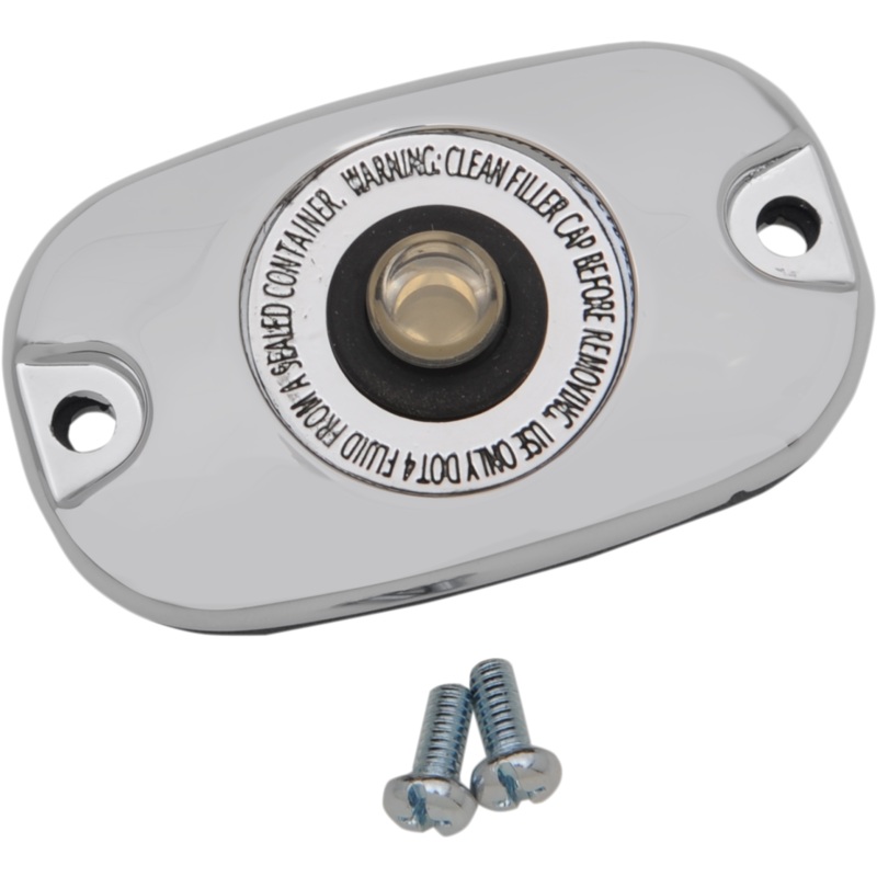 DRAG SPECIALTIES Rear Master Cylinder Cover – Chrome Rear Brake Master Cylinder Cover Kit