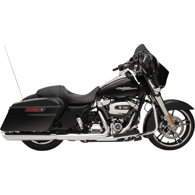 DRAG SPECIALTIES 4 Mufflers for FL – Chrome Slashdown Slip-On Mufflers