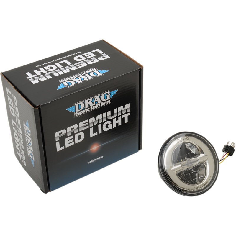 DRAG SPECIALTIES 5.75 Reflector Style LED Headlamp – Chrome 5.75  Reflector Style Headlight