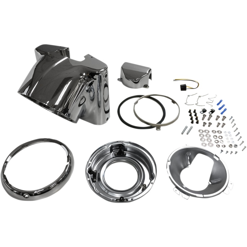 DRAG SPECIALTIES 7 Nacelle Headlight Kit – Chrome Headlight Nacelle Kit