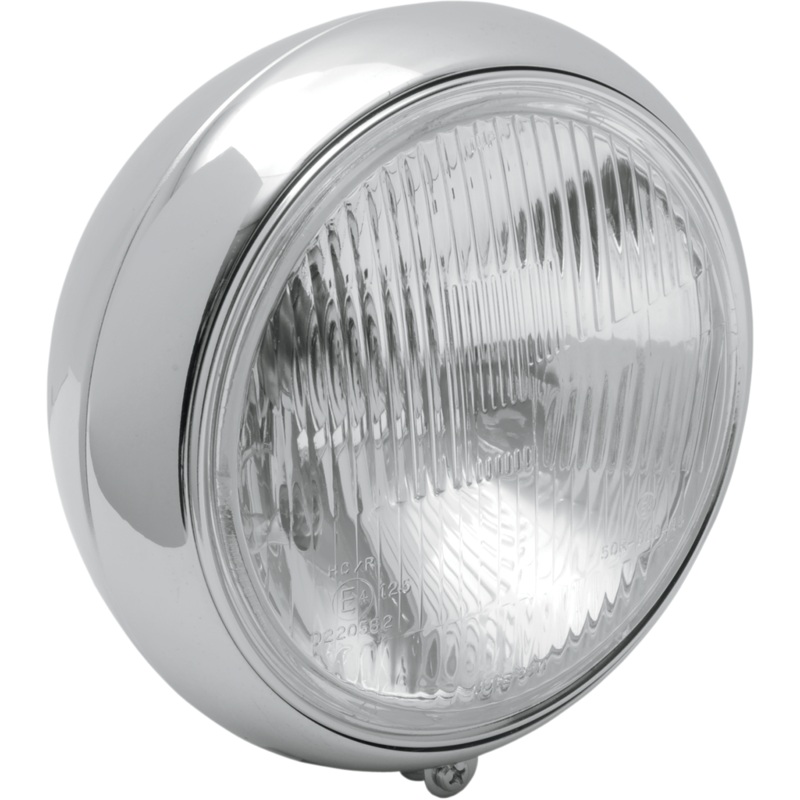 DRAG SPECIALTIES 7 Smooth Headlight – FLST – Chrome 7 Headlight Assemblies