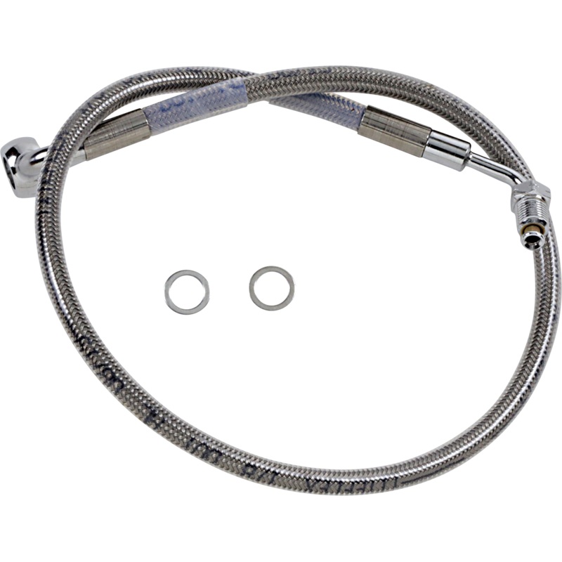 DRAG SPECIALTIES Brake Line – +2 – Stainless Steel – ’18-’20 Softail Extended Length Stainless Steel Brake Line