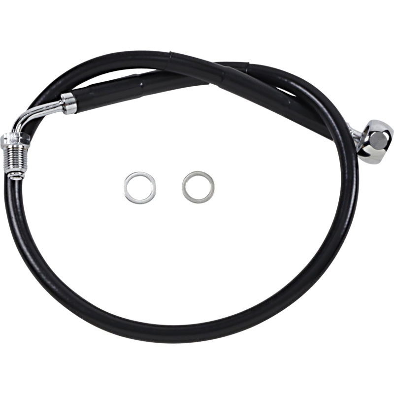 DRAG SPECIALTIES Brake Line – FXBR ’18+ – Black Standard Length Brake Line Kit