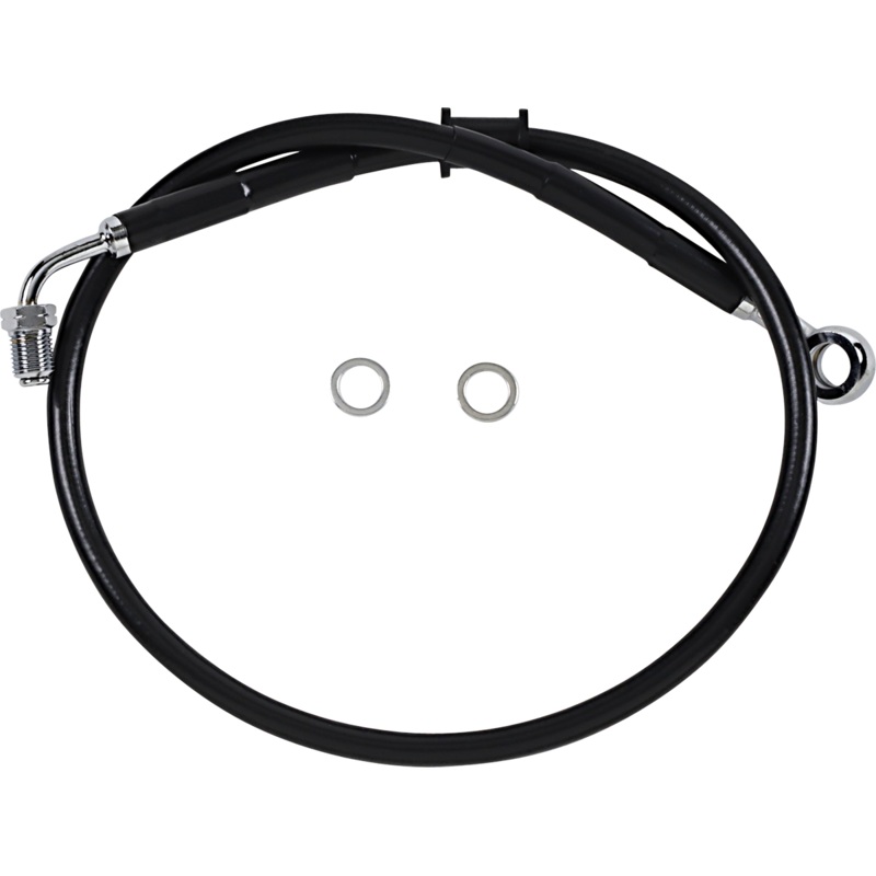 DRAG SPECIALTIES Brake Line – Softail ’18+ – Black Standard Length Brake Line Kit