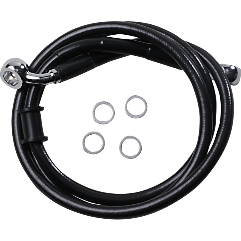 DRAG SPECIALTIES Brake Line – XL ’18+ – Black Standard Length Brake Line Kit