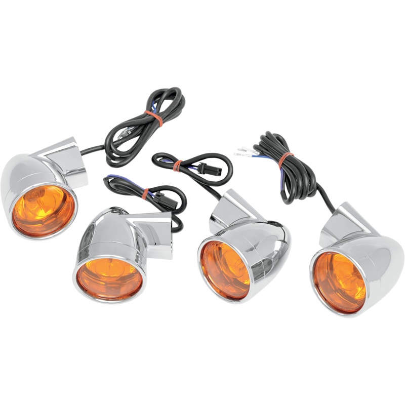 DRAG SPECIALTIES Bullet Turn Signal Lights FLT Bullet-Style DOT-Compliant Turn Signal Kit