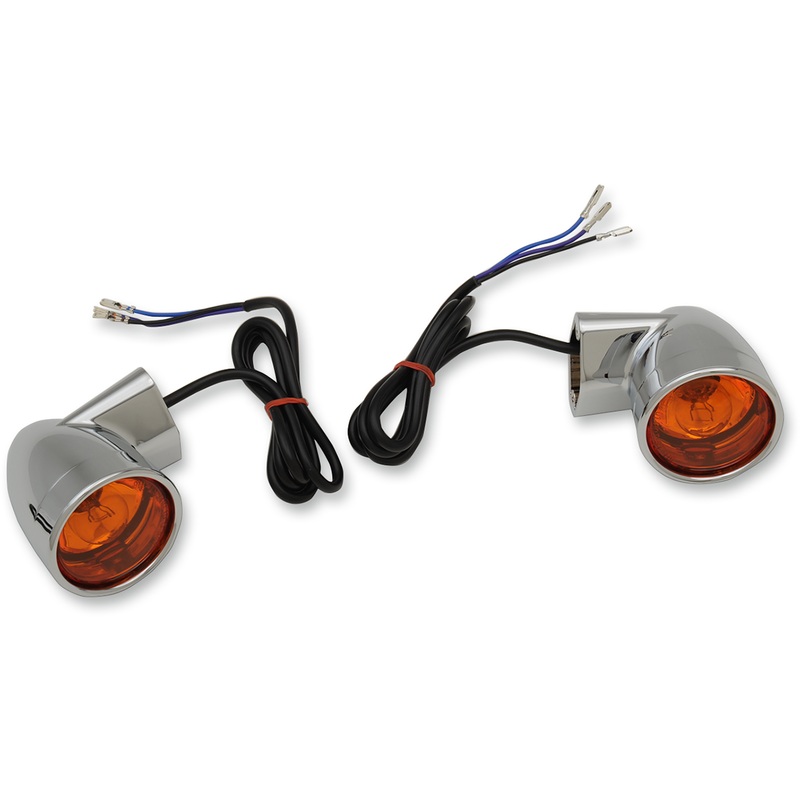 DRAG SPECIALTIES Bullet Turn Signal Lights FLT – Chrome Bullet-Style Turn Signals