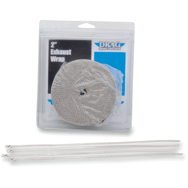 DRAG SPECIALTIES Exhaust Wrap with Tie – Tan – 2×25′ Exhaust Heat Wrap Kit