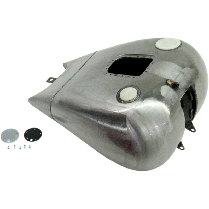DRAG SPECIALTIES Gas Tank – 2 Extended – With Gauge Bung – FXST with EFI Extended Dash Style Gas Tank