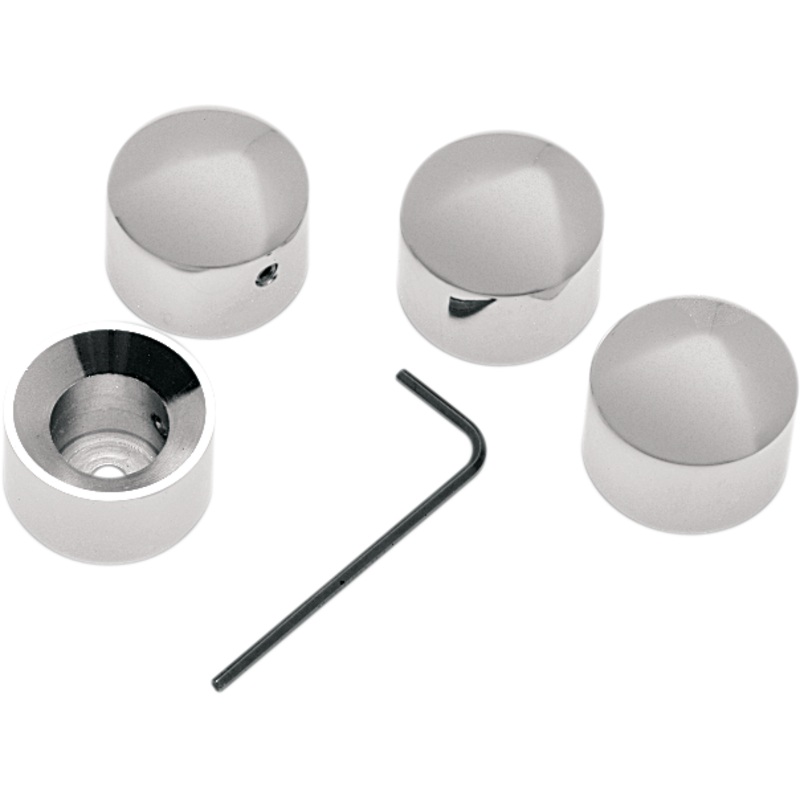 DRAG SPECIALTIES Head/Bolt Covers 86-17 Big Twin Chrome Die-Cast Headbolt Cover