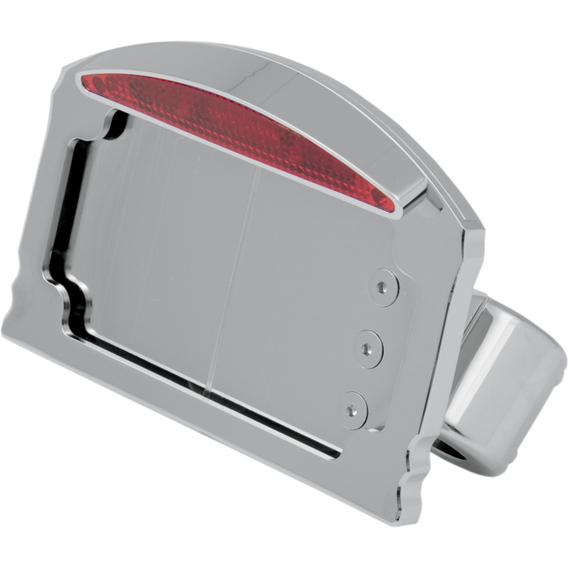 DRAG SPECIALTIES LED Tailight/License Plate Mount – Half-Moon – Flat Swingarm Side Mount Half-Moon LED Taillight and License Plate Mount