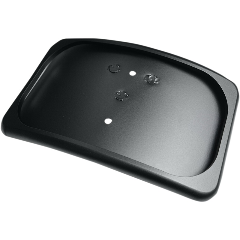 DRAG SPECIALTIES License Plate Mount – 3 Hole – Flat Black Small Radius Three-Bolt Style License Plate Mount Assembly