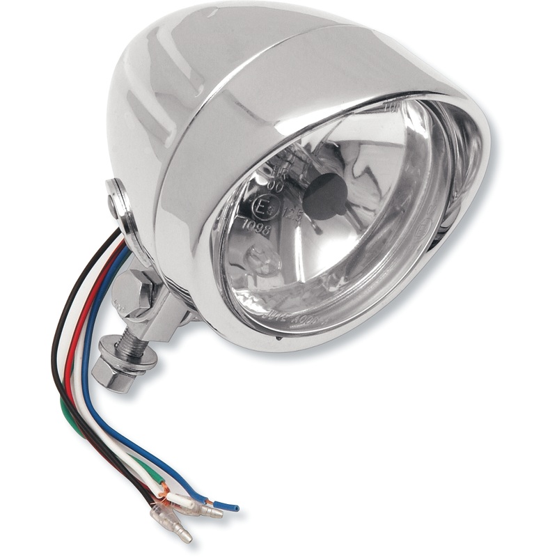 DRAG SPECIALTIES Spotlight – Visor – Clear Lens 4-1/2 Spotlights with Running Light