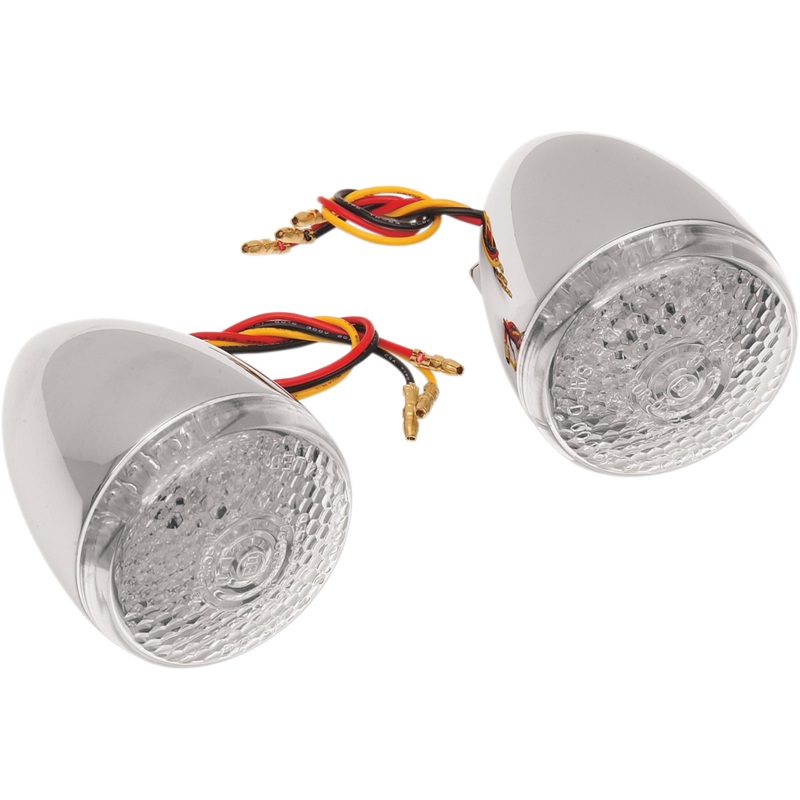DRAG SPECIALTIES Turn Signal Kit – Clear/Amber Deuce-Style DOT Compliant LED Turn Signal Kit  Turn Signal