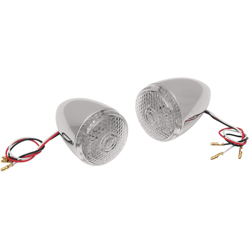 DRAG SPECIALTIES Turn Signal Kit – Clear/Red – Rear Deuce-Style DOT Compliant LED Turn Signal Kit  Turn Signal