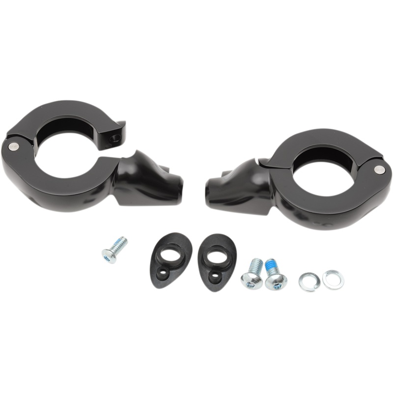 DRAG SPECIALTIES Turn Signal Mount – 41mm – Black Turn Signal Fork Clamps