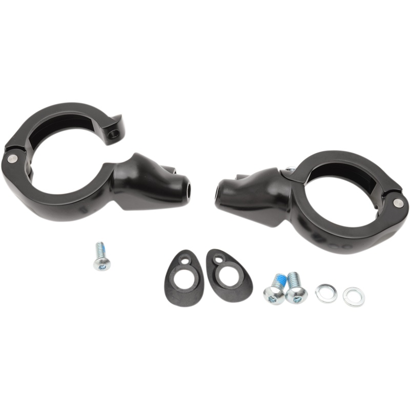 DRAG SPECIALTIES Turn Signal Mount – 49mm – Black Turn Signal Fork Clamps