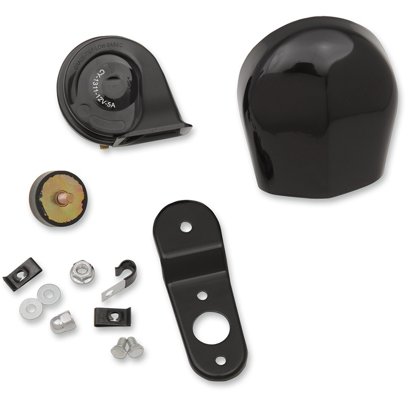 DRAG SPECIALTIES Horn Kit – Black Electric Horn Kit
