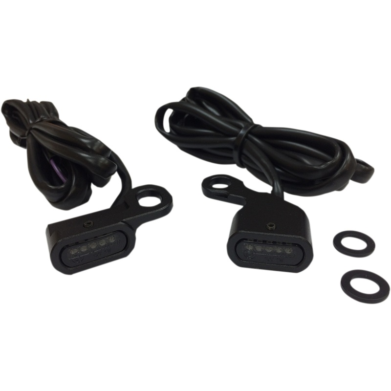 DRAG SPECIALTIES LED Handlebar Marker Lights – Black/Smoke LED Handlebar Marker Lights
