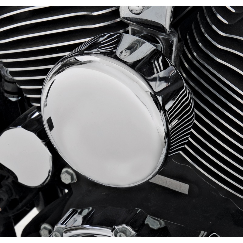 DRAG SPECIALTIES Round Horn Cover – Chrome Horn Cover