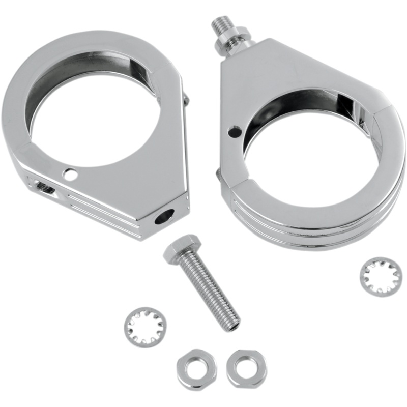 DRAG SPECIALTIES Turn Signal – Clamp – 49mm – Chrome Turn Signal Fork Clamps