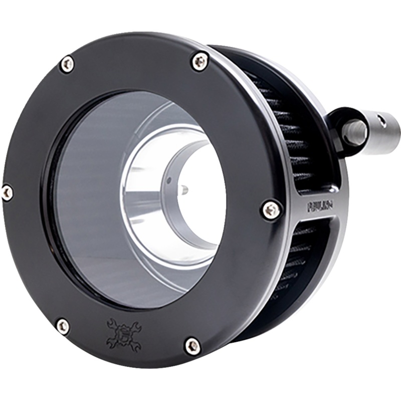 FEULING OIL PUMP CORP. BA Air Cleaner Kit – Black/Clear with Black Filter – ’93-’99 Evolution Big Twin 5564