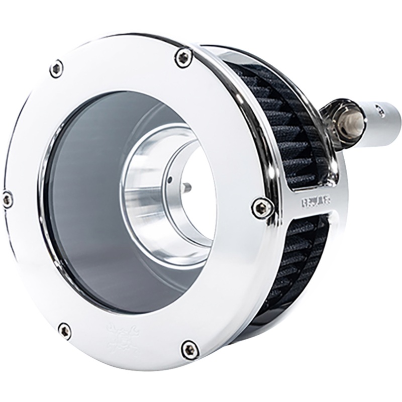 FEULING OIL PUMP CORP. BA Air Cleaner Kit – Chrome/Clear with Black Filter – ’93-’99 Evolution Big Twin 5568