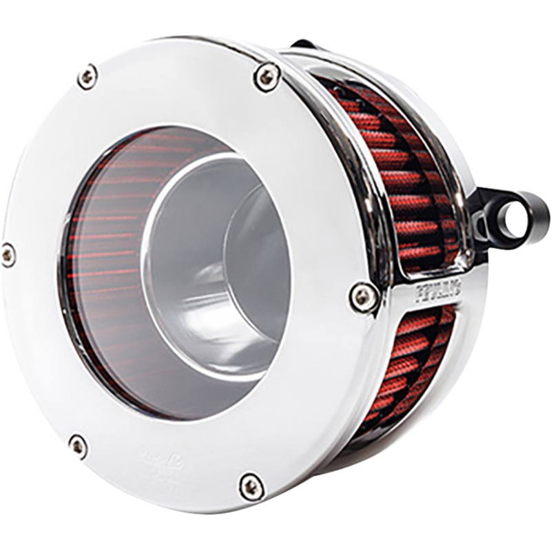 FEULING OIL PUMP CORP. BA Air Cleaner Kit – Chrome/Clear with Red Filter – M8 5478