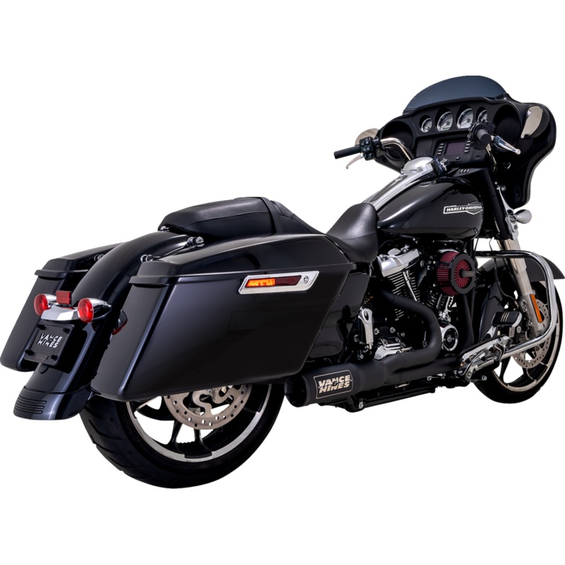 VANCE & HINES 2-into-1 High Output Exhaust System – Black – Touring 47321-22