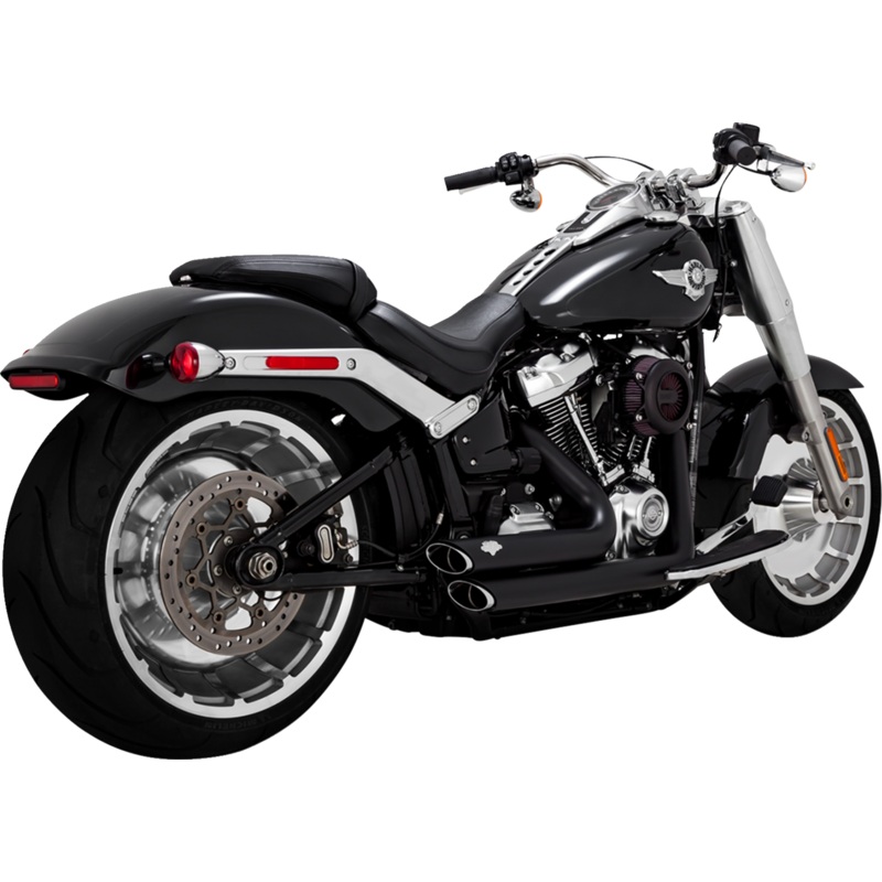 VANCE & HINES Shortshots Staggered Exhaust System – Black 47335-22