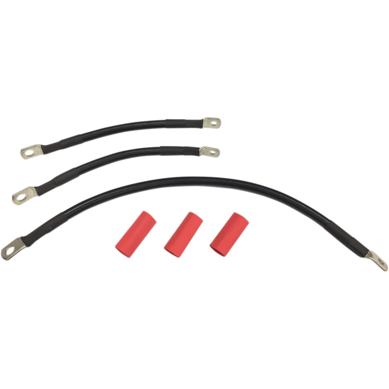 DRAG SPECIALTIES Black Battery Cable Set – ’91-’93 Dyna Battery Cable Set