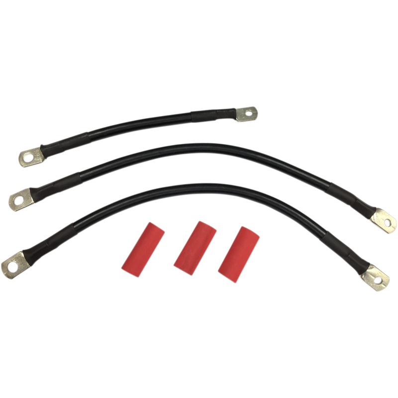 DRAG SPECIALTIES Black Battery Cable Set – ’93-’08 FL Battery Cable Set