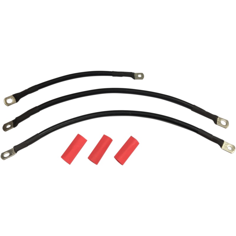 DRAG SPECIALTIES Black Battery Cable Set – ’94-’09 Dyna Battery Cable Set