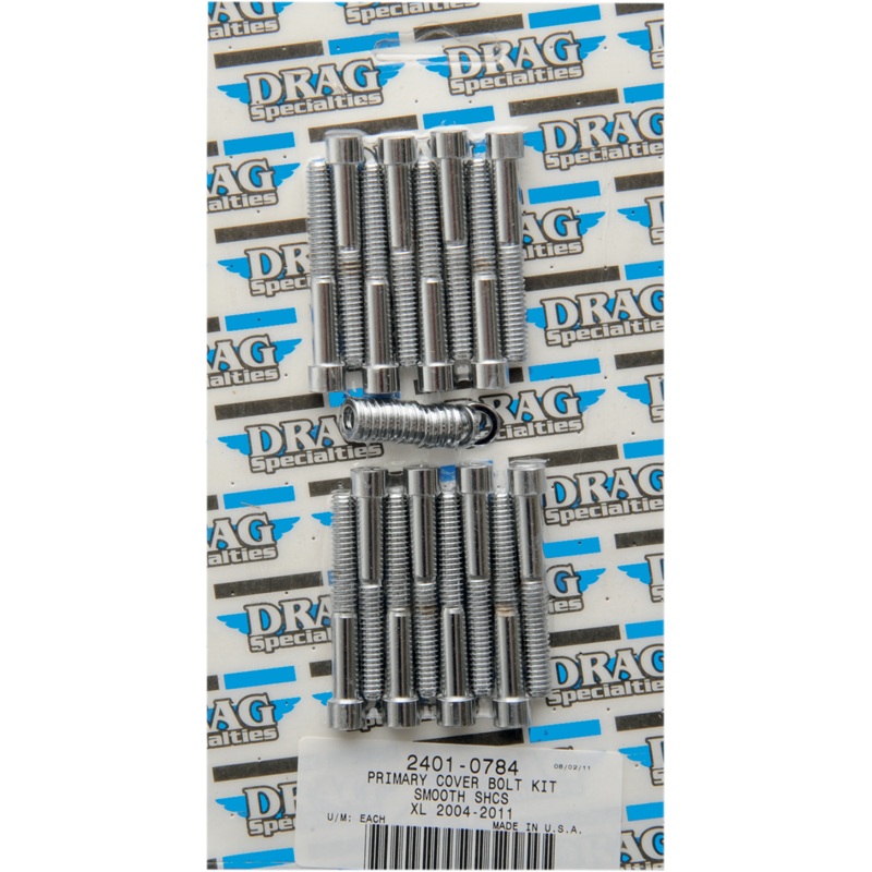 DRAG SPECIALTIES Bolt Kit Primary Smooth XL 04-17 Bolt Set