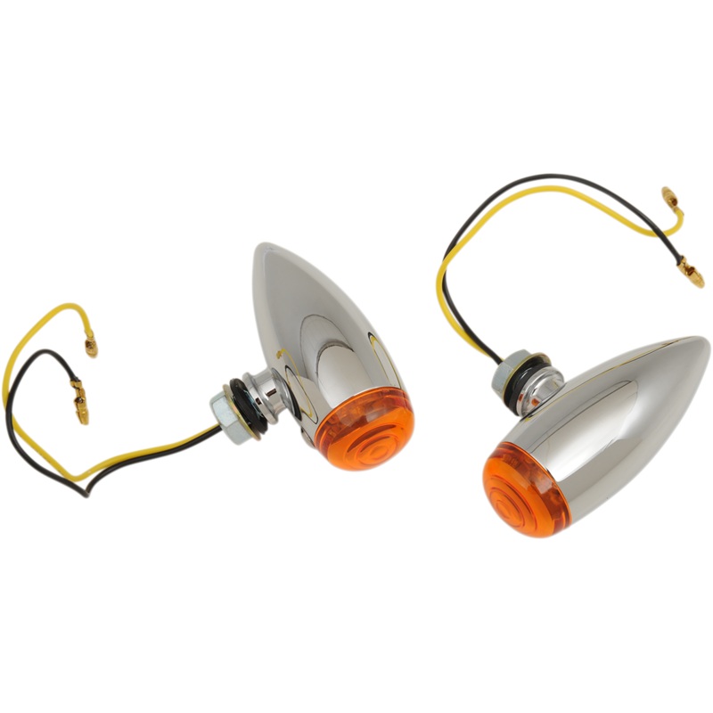DRAG SPECIALTIES Bullet LED Marker Lights – Smooth – Amber Chrome Marker Lights  Marker Light